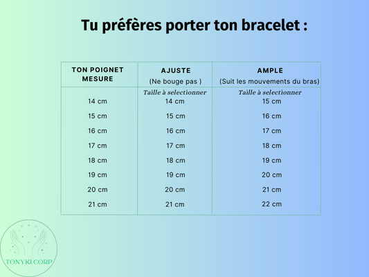 Comment choisir la taille de ton bracelet